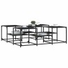 Table basse noir 121x121x40cm Bois d'ingénierie 583360583360