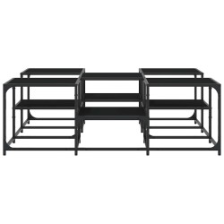Table basse noir 121x121x40cm Bois d'ingénierie 583360583360