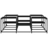 Table basse noir 121x121x40cm Bois d'ingénierie 583360583360