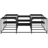 Table basse noir 121x121x40cm Bois d'ingénierie 583360583360