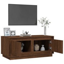 Table basse chêne marron 102x50x44 cm bois d'ingénierie 583364583364