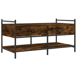 Table basse chêne fumé 99x50x50 cm bois d'ingénierie 583365583365