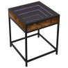 Table de chevet avec LED infini chêne fumé 40x40x51 cm 583367583367