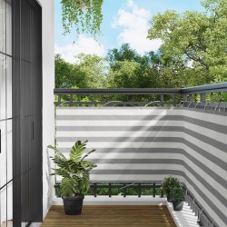 Écran de balcon Gris clair et blanc 90 x 200 cm 583372583372