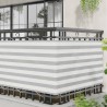 Écran de balcon Gris clair et blanc 90 x 200 cm 583372583372