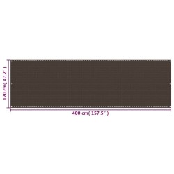 Écran de balcon Marron 120x400 cm PEHD 583374583374