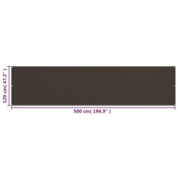 Écran de balcon Marron 120x500 cm PEHD 583376583376