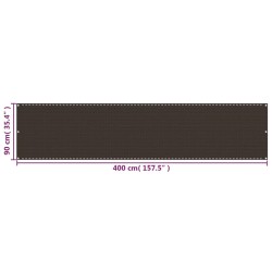 Écran de balcon Marron 90x400 cm PEHD 583377583377