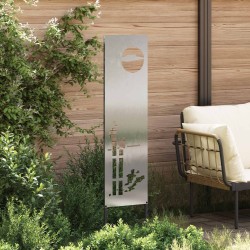 Écran de confidentialité de jardin Fretwork Argenté 32 x 140 cm 583382583382