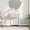 Table console avec tiroir Blanc 55 x 35 x 73 cm Pin massif 583385583385