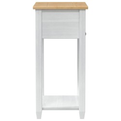 Table console avec tiroir Blanc 55 x 35 x 73 cm Pin massif 583385583385