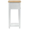 Table console avec tiroir Blanc 55 x 35 x 73 cm Pin massif 583385583385