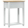 Table console avec tiroir Blanc 55 x 35 x 73 cm Pin massif 583385583385