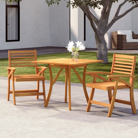 Ensemble à manger de jardin 3 pcs Bois d'acacia solide 583386583386