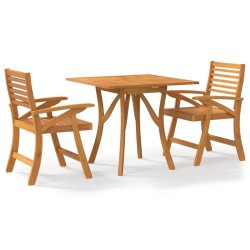 Ensemble à manger de jardin 3 pcs Bois d'acacia solide 583386583386