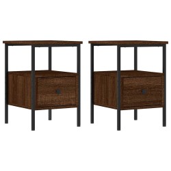 Tables de chevet 2 pcs chêne marron 34x36x50 cm bois ingénierie 583387583387