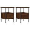 Tables de chevet 2 pcs chêne marron 34x36x50 cm bois ingénierie 583387583387