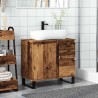 Armoire de lavabo de salle de bain vieux bois 65x33x60 cm 583389583389