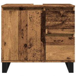 Armoire de lavabo de salle de bain vieux bois 65x33x60 cm 583389583389