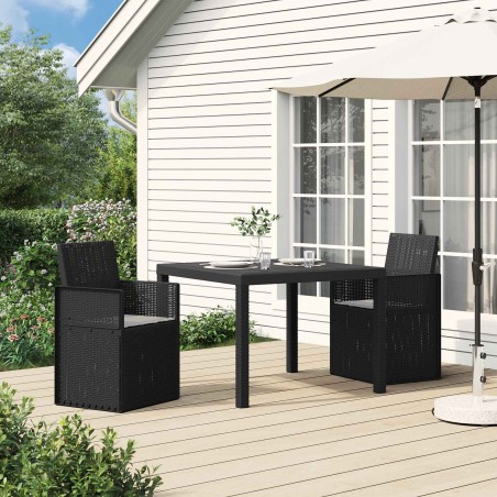 Chaises de jardin salle à manger 2 pcs Anthracite et Gris clair 583390583390