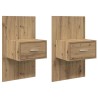 Cabinet de chevet 2 pc Chêne artisanal 50 x 32,5 x 80cm 583391583391
