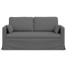 Canapé Gris foncé 158 x 78 x 80 cm tissu 583393583393