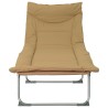 Transat pliant avec coussin Beige 583398583398