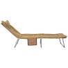 Transat pliant avec coussin Beige 583398583398