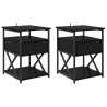 Cabinet de chevet avec tiroir 2 pcs Chêne noir 40 x 42 x 55 cm 583399583399