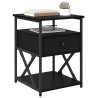 Cabinet de chevet avec tiroir 2 pcs Chêne noir 40 x 42 x 55 cm 583399583399