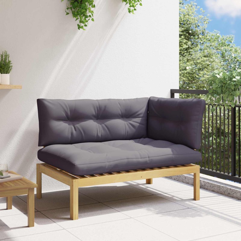 Unité de canapé d'angle Acacia Clair et Gris Foncé 583400583400