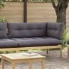 Unité de canapé d'angle Acacia Clair et Gris Foncé 583400583400