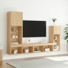 Unités murales TV avec LED 4 pcs chêne sonoma bois d'ingénierie 583402583402
