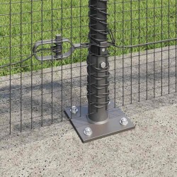 Clôture en fil soudé avec base en béton 50 x 0,8 m Gris Maille 583408583408