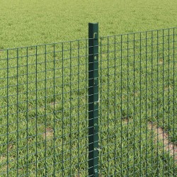 Clôture en fil soudé avec poteaux 10 x 0,4 m Vert Maille 583411583411