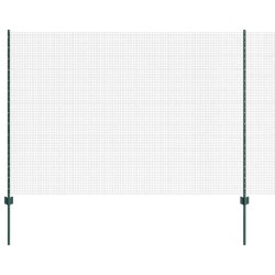 Clôture en fil soudé avec poteaux 10 x 1,5 m Vert Maille 583418583418
