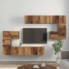 Unites TV Montage mural 4 pcs Bois Ancien Bois d'ingénierie 583419583419