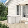 Chaises de jardin salle à manger 2 pcs Blanc et crème PP 583423583423