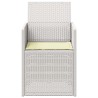 Chaises de jardin salle à manger 2 pcs Blanc et crème PP 583423583423