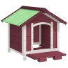 Chenil moka 65x65x61,5 cm bois de pin solide 583424583424
