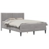 Cadre de lit avec matelas Gris clair 140 x 200 cm Velours 583426583426