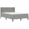 Cadre de lit avec matelas Gris clair 140 x 200 cm Velours 583426583426