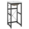 Cadre de lavabo de salle de bain vasque à encastrer Noir Fer 583429583429