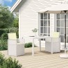 Chaises de jardin salle à manger 2 pcs Blanc et crème PP 583435583435