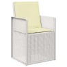Chaises de jardin salle à manger 2 pcs Blanc et crème PP 583435583435