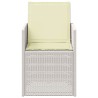 Chaises de jardin salle à manger 2 pcs Blanc et crème PP 583435583435