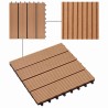 Carreau de terrasse 22 pcs Teck 30 x 30 cm WPC 583441583441