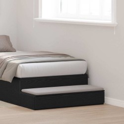 Tiroirs de lit Chêne noir 75 x 36,5 x 16,5 cm Bois d'ingénierie 583443583443
