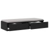 Tiroirs de lit Chêne noir 75 x 36,5 x 16,5 cm Bois d'ingénierie 583443583443