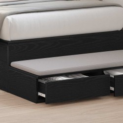 Tiroirs de lit Chêne noir 75 x 36,5 x 16,5 cm Bois d'ingénierie 583443583443